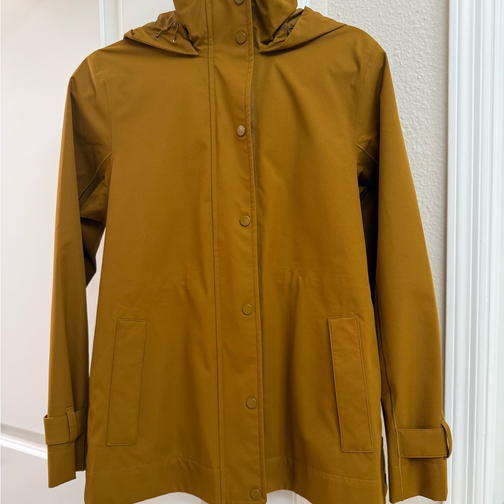 Athleta Sutro Rainout hooded Trench Women's Mustard Hooded Jacket (Size XS)